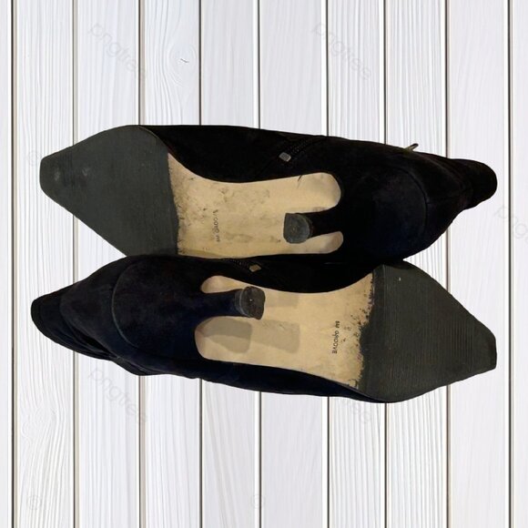 RINALDI Black Faux Suede Ankle Boots (6M) - Picture 6 of 7